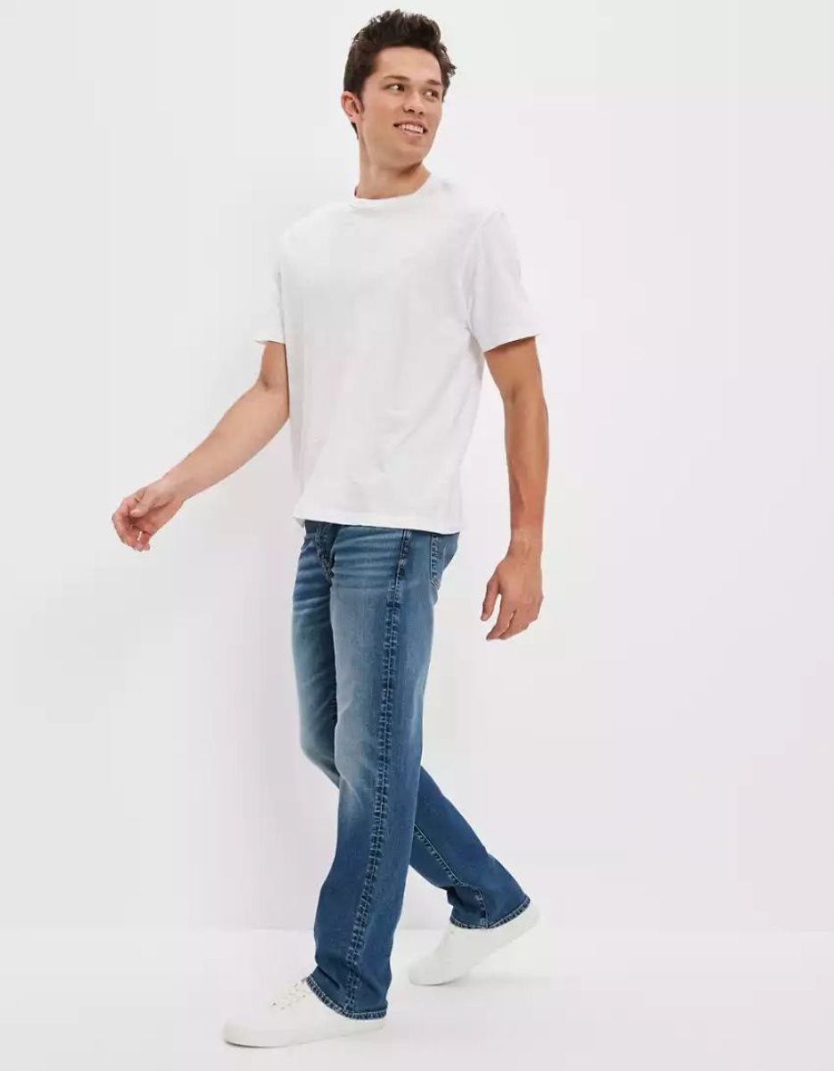 Jean American Eagle AE AirFlexOriginal Bootcut Bleu Homme | TZE-43731307